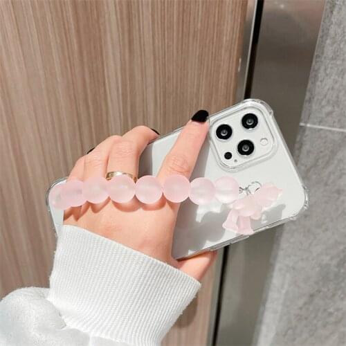 Soft Clear Silicone Chain Phone Case for Redmi 10T Note 10 9 8 7 Pro 10S 9S 8T Redmi 9A 9C 8A 7A K20 K30 K40 Cute Girl Cover