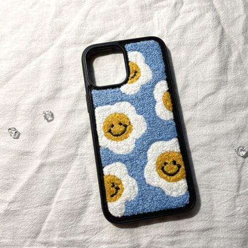 OEING Cute Duck Case For iPhone 12 11 Pro Max mini 7 8 XR X XS MAX SE Rainbow Cartoon Soft Embroidery Shockproof Case Cover