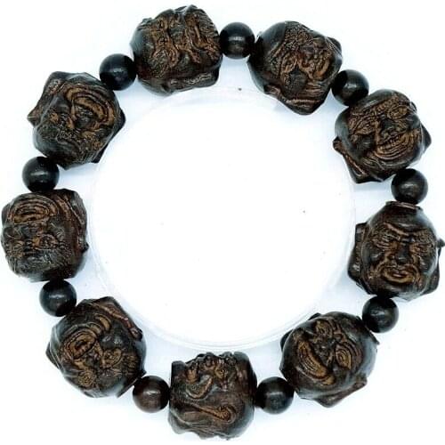 Black sandalwood carving beads Tibetan Buddhism Amulet Bracelet