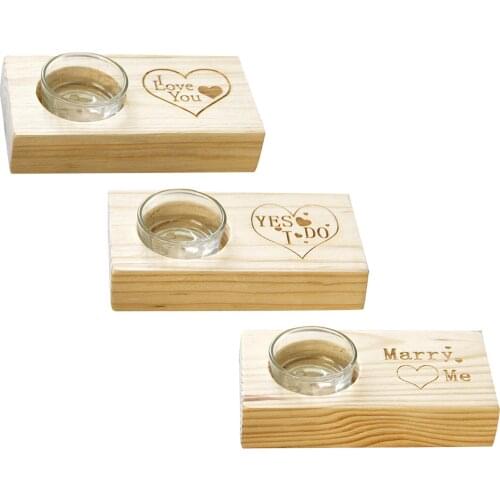 Pastoral Wooden Candle Holder Creative Decoration Romantic Home Ornaments