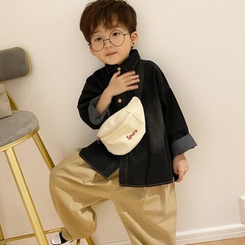 Jean Spring Summer Boys Blouses Shirts Kids Children Clothing Top Overcoat Formal Sport Beach Cotton Long Sleeve High Quality