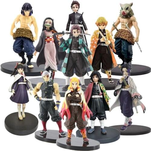 Demon Slayer Action Figure Ornaments Agatsuma Zenitsu Kochou Shinobu Hashibira Inosuke Kamado Tanjirou Kamado Nezuko Model Toys