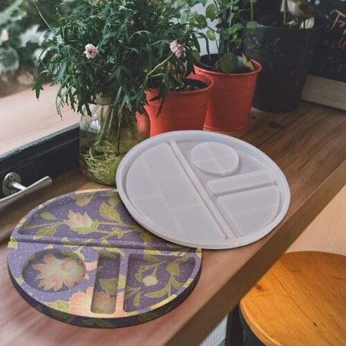 Tray Resin Mold Charm Woman Tray Mold Silicone for DIY Jewelry and Cosmetic Storage Epoxy Resin Coffee Home Decoration