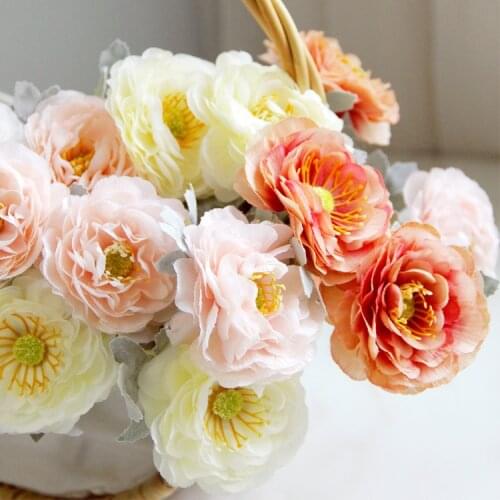 10Pcs Simulation Little Lotus Silk Flowers Wedding Wall Decoration Rose Decorations Fake Flowers Branch Artificial Lotus Bouquet