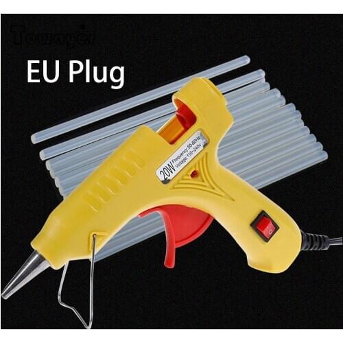 Hot Glue Gun High Temp Heater Melt Hot 20W Repair Tool Heat Gun Pendrive Mini mm Gun EU with Glue Stick EU Plug US Plug