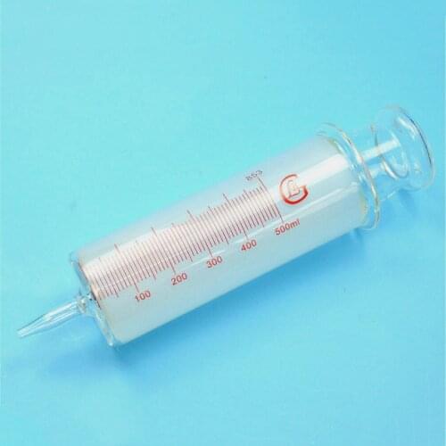 Large Glass Syringes 500ml With Glass Caliber / Ruhr Locks Caliber Glass Enema Sausage Device Sample Extractor Injector 500cc