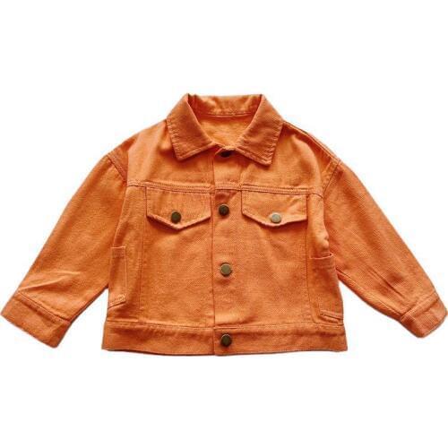 2020 New Fashion Girl Boy Candy Color Denim Jacket Spring Autumn Kids Jackets Cardigan Coat Clothes