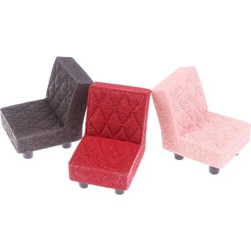 1/12 Dollhouse Miniature Accessories Mini Sofa Stool Chair Furniture Model Toys For Dollhouse Decals