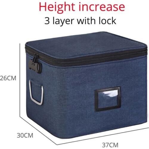 5 Layer / 3 Layer Multilayer Document Organizer Password Files Bag Briefcase Large Capacity Travel Documents Box Bag