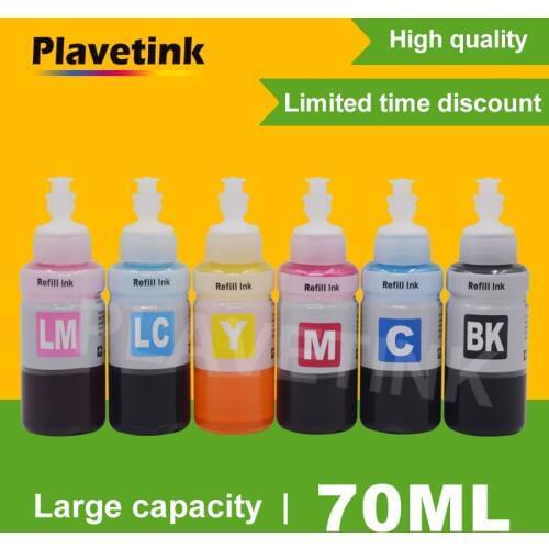 Plavetink Printer Dye Ink Refill Kit 70ml Bottle Ink For Epson T6731 T6732 T6733 T6734 T6735 T6736 Cartridge For L800 L805 L810