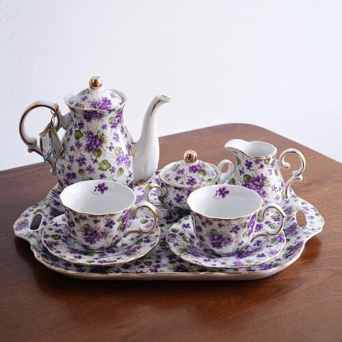 European palace style luxury English afternoon tea ceramic black tea coffee cup set