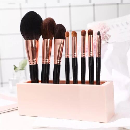 Silicone Makeup Brush Organizer Lipstick Storage Box Eyeshadow Brush Drying Rack Beauty Cosmetic Tool
