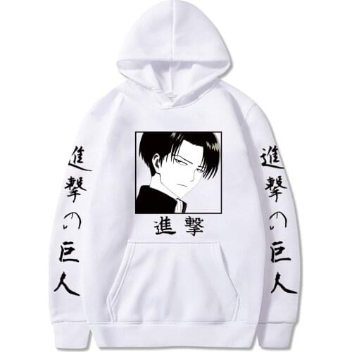 Attack On Titan Japan Anime Hoodies Men Fashion Cartoon Ackerman Winter Long Sleeves Loose Casual Harajuku Streetwear Women Top