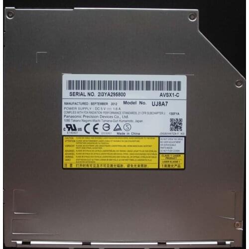 UJ8C7 UJ8A7 Dual Layer 8X DVD RW DL Burner 24X CD-R Writer Laptop Internal Slot-in Super Slim 9.5mm Replace UJ-867A GS20N GS30N