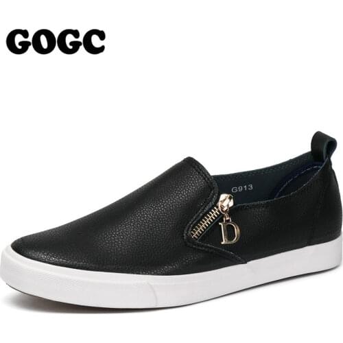 GOGC 2020 Womens shoes Leather Woman Flats Moccasins Comfortable Woman Shoes Sneakers Shoes Women New Woman Slipony G913