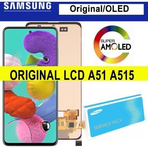 OLED/Super AMOLED LCD For Samsung A51 2020 A515 LCD A515F A515 A515F LCD Touch Screen Digitizer Assembly Repair Parts