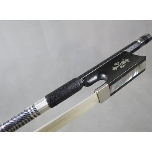 1pcs Best plaid black strong Carbon fiber violin bow 4/4 #5467