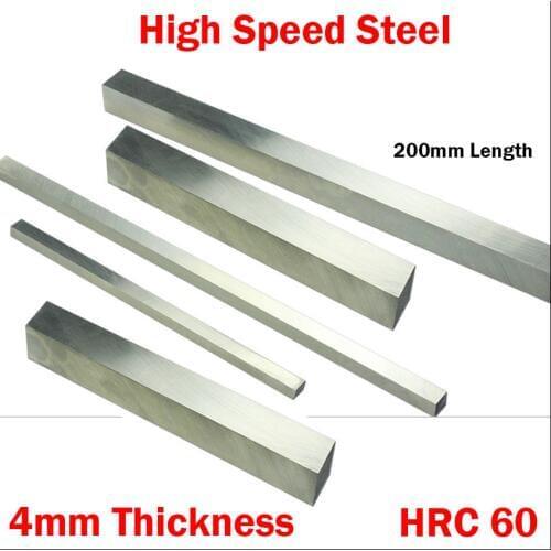200*6*4 200x6x4 200*8*4 200x8x4 4mm Thickness HRC60 HSS Rectangle Metalworking Boring Bar Fly Cutter Cutting Lathe Tool Bit