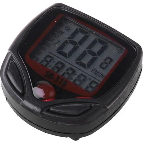 2021 Top Waterproof 15 Function LCD Bike Bicycle Odometer Speedometer Cycling Speed Meter