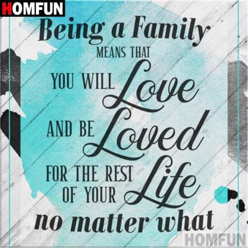 HOMFUN Full Square/Round Drill 5D DIY Diamond Painting "Family love" 3D Diamond Embroidery Cross Stitch Home Decor A18574
