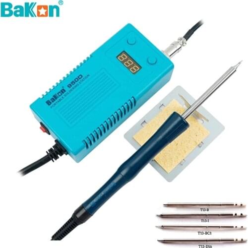 BAKON 75W 950D mini Portable electric soldering station T13iron tip Portable electric iron electric soldering iron T13 iron head