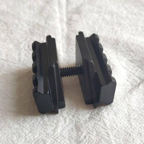 Black Tactical Weaver Picatinny .223 Front Sight Dual Rail Mount Adapter
