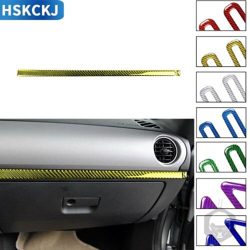 For 2009-2015 Mazda MX-5 Miata Roadster Colorful Carbon Fiber Interior Co-Pilot Dashboard Trim Strips Cover Sticker Accessories