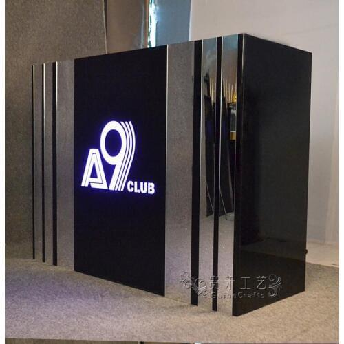 Aurora Backlit Light Box Acrylic Podium for Reception Desk Self-contained 120*55*110CM