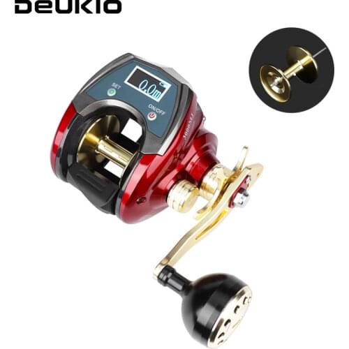 DEUKIO 3000MJ Baitcasting Reel High Speed 6.4:1 Max Drag Power 20kg Iron Man Color Digital Display Electronic Carp Fishing Reel