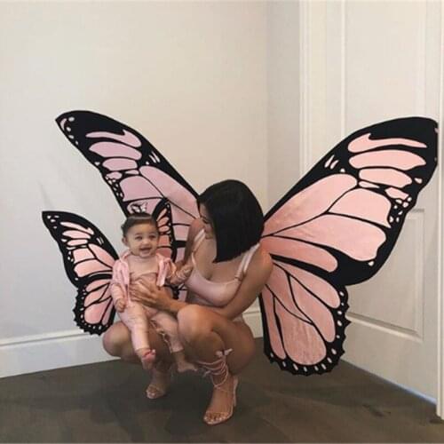Halloween Cosplay Parent-Child Butterfly Wings Costume Mom Baby Girls Butterfly Dress-up Halloween Clothes DIY Decorations