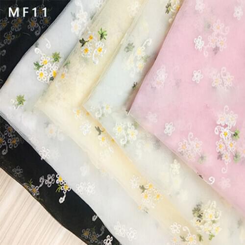 Small flower style breathable lace embroidery fabric Children clothing women DIY home furnishings wedding dress accessories MF11