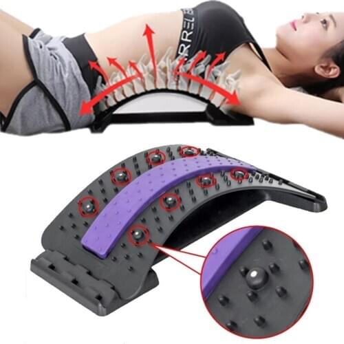 Magnetic Back Massage Stretcher Lumbar Relief Back Support Spine Pain Relief Chiropractic Stretcher Equipment Fitness Relaxation