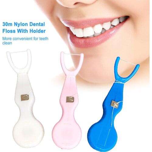 30m Nylon Dental Floss With Holder Pro Household Tooth Cleaning Pick Teeth Tool Oral Care Cleaner Tooth Care Dental Flosser