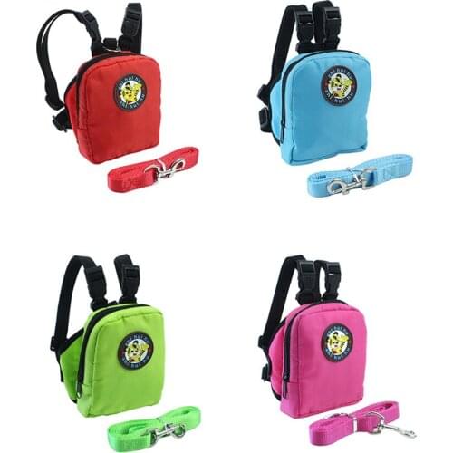 Nylon Multicolor Dog Backpack Convenient Environmentally Pet Cat Puppy Harness Bag with Leash Hiking Camping Outdoor Backpack