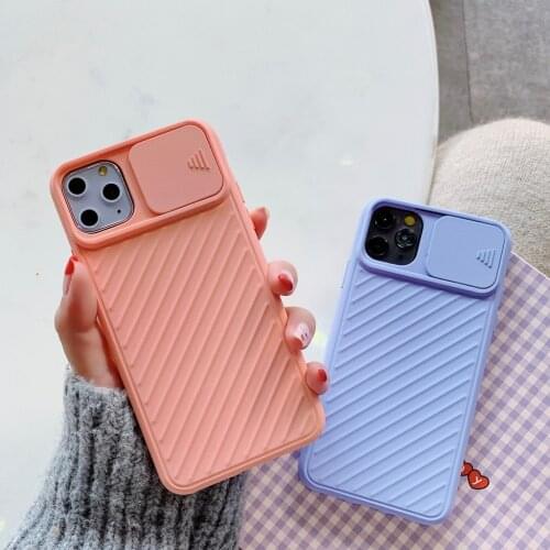 The new sliding door protection lens phone case iPhone 12/SE silicone soft fit case iphone 11 case