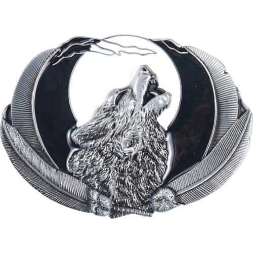 New Mens Belt Buckle Wolf Head Belt Buckles for Men Women Western Metal Cowboy Cowgirl Belt Accessories Fit for 4cm Width Belts