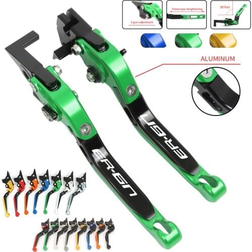 For Kawasaki ER6N ER-6N ER 6N 2009-2016 Motorcycle Accessories Adjustable Folding Brake Clutch Levers Extendable Handlebar