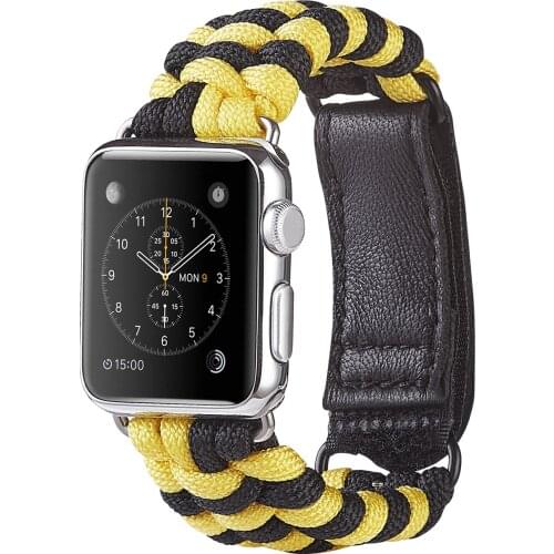 Umbrella Rope Strap For Apple Watch 5 Band 44mm 40mm 42mm 38mm Band Braided Woven Sports Bracelet for iwatch Series 5 4 3 2 1