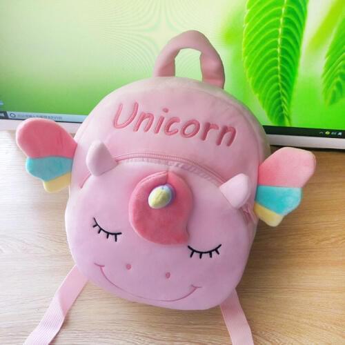 Pink Unicorn School Backpacks for Girls 3D Cartoon Design Cute Plush School Bags Kids Children Schoolbag Gift Mochila Escolar