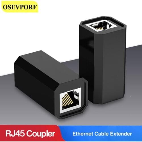 Network Cable Extender Adapters RJ45 Coupler For Cat 7 Ethernet Convertor Female to Female Ethernet Cable for TV PC HUB Printer