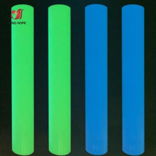 Luminous Heat Transfer Press Vinyl Roll Iron On T-Shirt Glow in the Dark HTV Printing Clothing Craft Bags Shoes DIY 50*20cm/30cm
