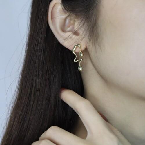 Женские золотые серьги WUYONGGANG China At AliExpress