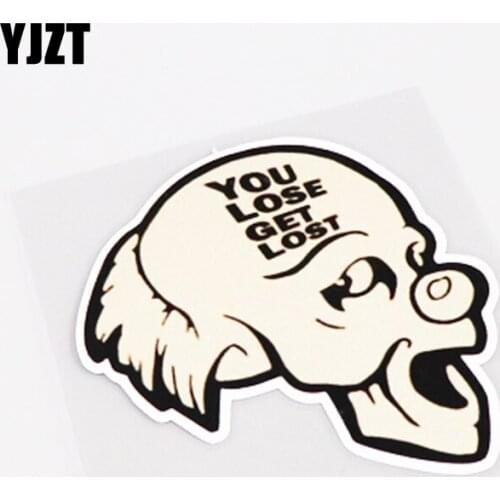 YJZT 9.8CM*10CM Interesting YOU LOSE GET LOST Car Sticker PVC Decal Accessories 13-1045