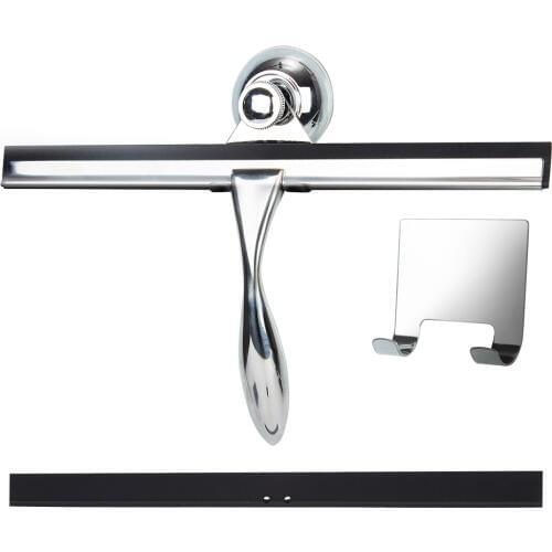 1 Set Bathroom Squeegee Shower Doors Glass Squeegee With Suction Cup Hooks Holder For Household Cleaning Bathroom Accessories