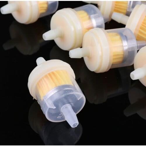 10x 4/25'' 4mm Hose Motorcycle Scooter Gasoline Filter Clear Inline Gas Fuel New 28GC