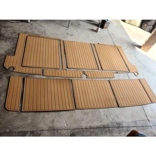 1987 Bayliner 4550 Swim Platform and Cockpit Boat EVA Faux Teak Decking Floor Pad