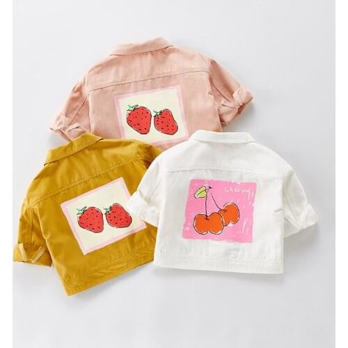 2021 New Spring newborn baby girl clothes short denim jacket for 1 2 year girl baby clothing infant birthday outerwear coats