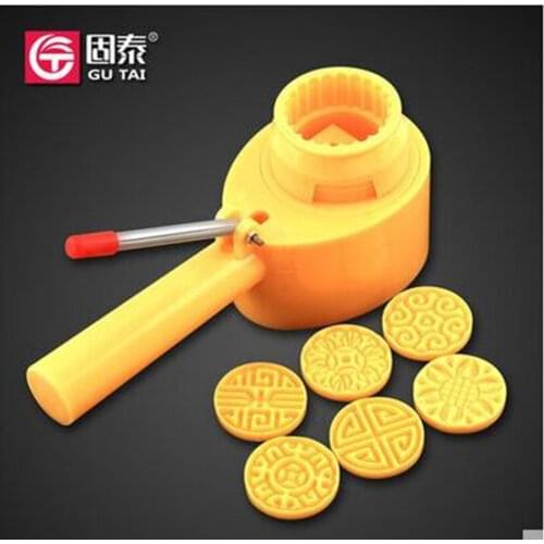 25g 50g 63g 75g 100g 125g cartoon hand pressing round /square yellow/white/pink mooncake mold + motifs kitchen tools