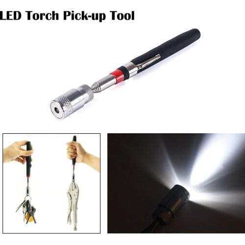 8 Lbs Pull Capacity Magnet Telescopic Strong Magnetic Pick up Tool Led Light LED Torch Pickup Hand Tool Nut Bolt Screws