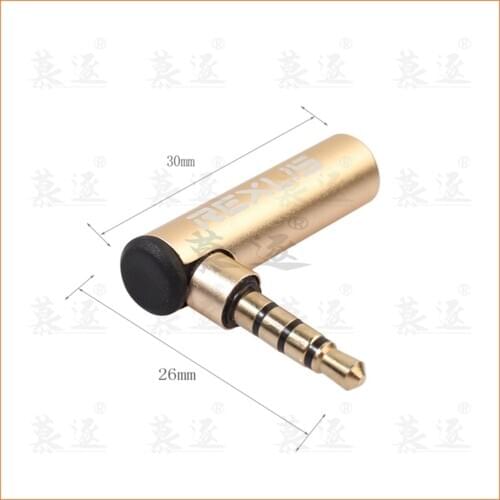 1PC 3.5mm Audio Connector 3.5 Jack Right Angle Female to 4Pole Male Audio Stereo Plug L Shape 90 Degree Headphone Convert
